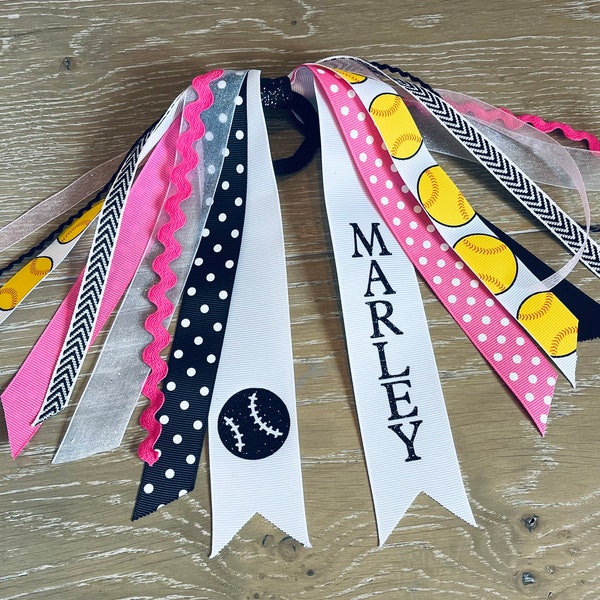 Softball Ribbon Etsy