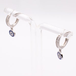 Sterling Silver Evil Eye Dangle Earring