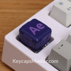 Adobe After Effect Artisan Keycap, Custom keycap, Resin Keycap, Cherry MX profile keycap, Mechanical keycaps | Gift for him / her