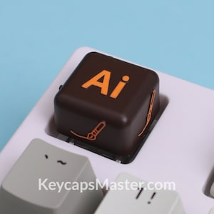 Adobe Illustrator Artisan Keycap, Custom keycap, Resin Keycap, Cherry MX profile keycap, Mechanical keycaps | Gift for him / her