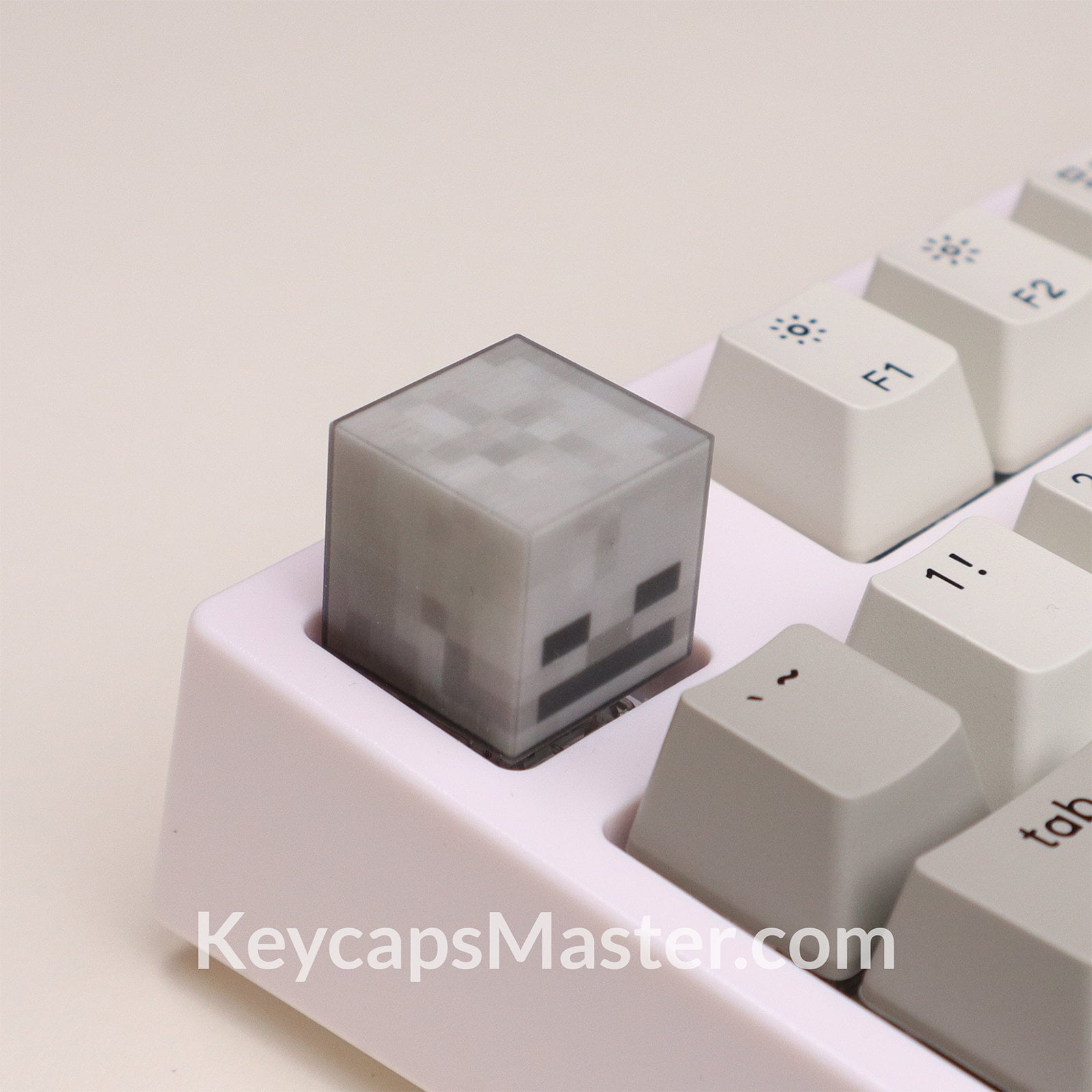 Minecraft Skeleton Head Artisan Keycap, Custom Keycap, Resin Keycap ...
