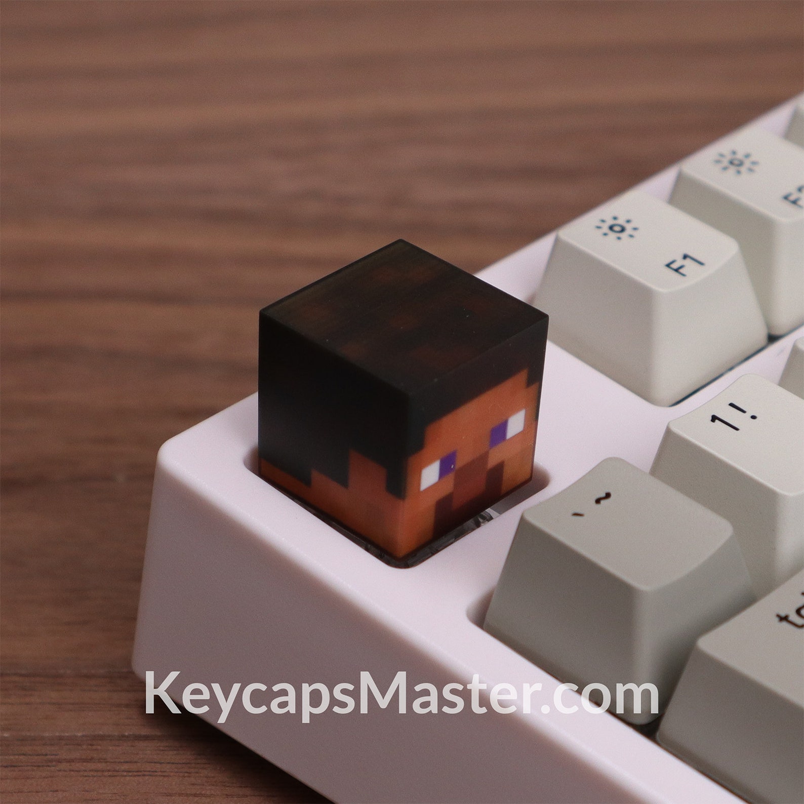 Minecraft Steve Head Artisan Keycap, Custom Keycap, Resin Keycap ...