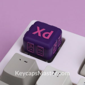 Adobe XD Artisan Keycap, Custom keycap, Resin Keycap, Cherry MX profile keycap, Mechanical keycaps | Gift for him / her