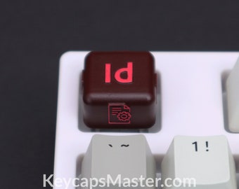 Adobe InDesign Artisan Keycap, Custom keycap, Resin Keycap, Cherry MX profile keycap, Mechanical keycaps | Gift for him / her