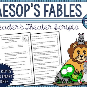 Aesop&#39;s Fables Readers Theater Scripts for 4-6 Readers