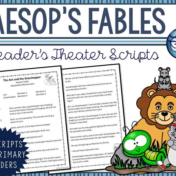 Aesop's Fables Readers Theater Scripts for 4-6 Readers