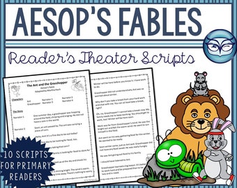 Aesop's Fables Readers Theater Scripts for 4-6 Readers