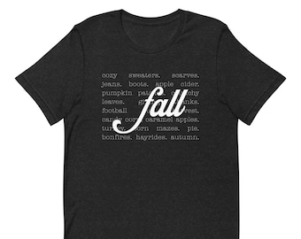 Fall Words T-Shirts, Women's Fall T-shirts, Autumn T-Shirt, Hello Fall T-Shirt, Thanksgiving Tee, Cute Fall T-Shirts, Fall Graphic Tees,