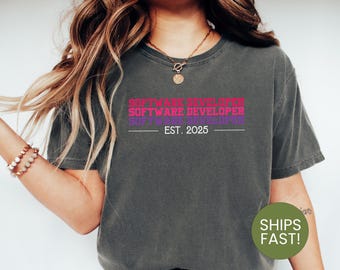 Software Developer Est 2025 Shirt, Future Software Developer, Programmer Est 2025, Tech Enthusiast Shirt,Coding Future Shirt,Developer Shirt