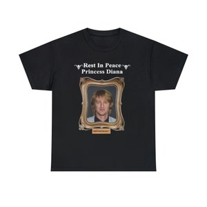 Funny Meme TShirt - Rest In Peace Princess Diana Owen Wilson Shirt, Joke Tee, Apparel Gift, Viral Meme Tee, Funny Tee Shirt