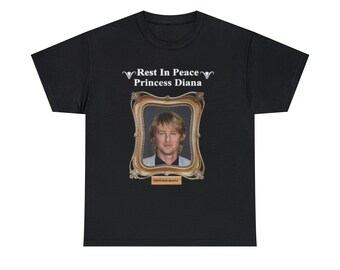 Funny Meme TShirt - Rest In Peace Princess Diana Owen Wilson Shirt, Joke Tee, Apparel Gift, Viral Meme Tee, Funny Tee Shirt