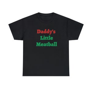 Camiseta Unissex Daddy Little Meatball Italiano Irônico Engraçado Meme