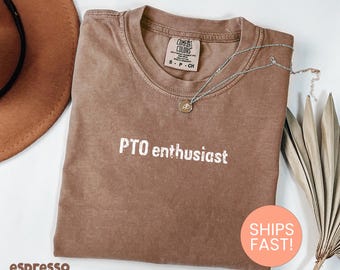 Comfort Colors® PTO Enthusiast Shirt, Funny Work Shirt, Out of Office Tee, Vacation Mode Shirt, Trendy Shirt, PTO Advocate Shirt