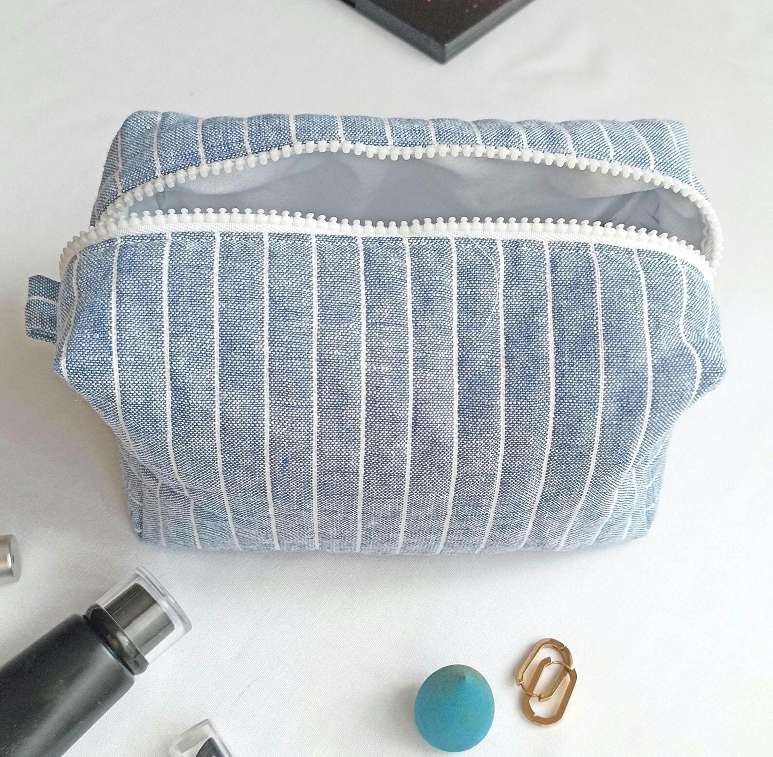 Quilted Makeup Bag, Quilted Cosmetic Bag, Quilted Toiletry Bag, Makeup ...