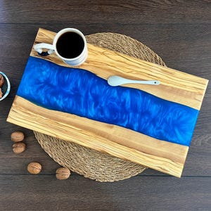 Personalized Charcuterie Board, Custom Cutting Board, Resin and Olive Wood Cheese Board, Kitchen and Dining, Epoxy Resin Art, New Home Gift