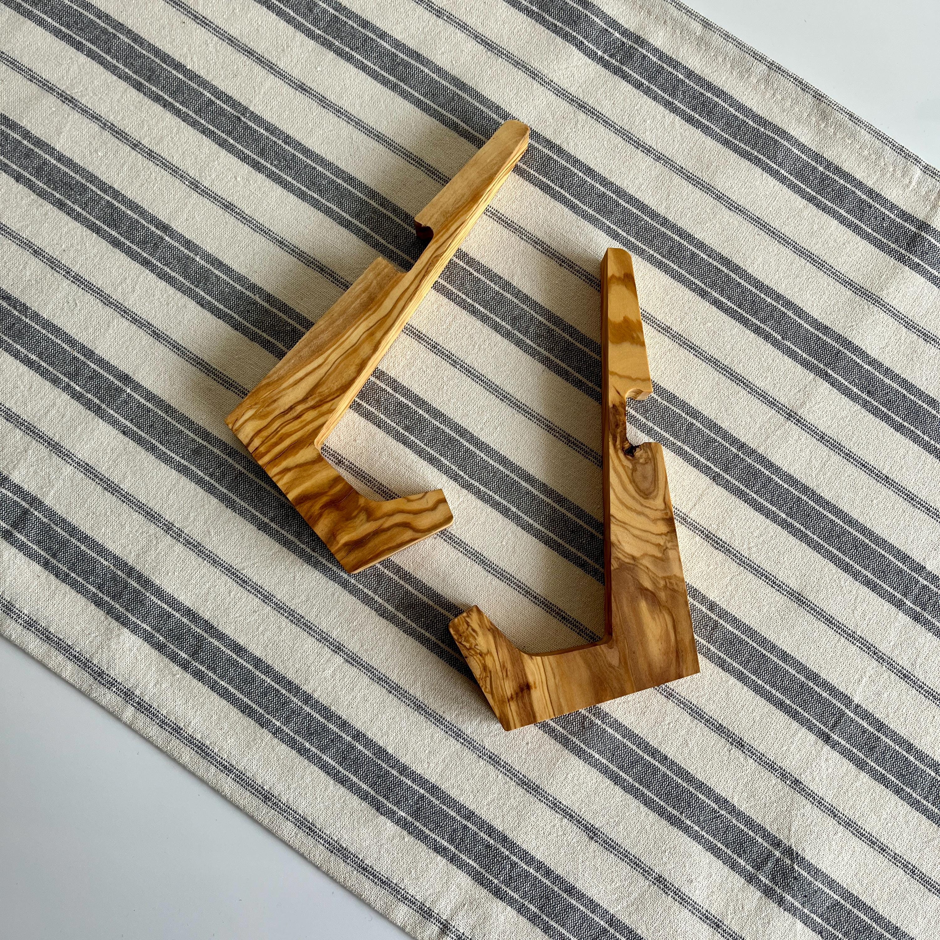 Olive Wood Charcuterie Board Holder, Olive Wood Cutting Board Holder