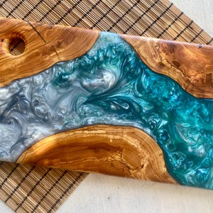 Personalized Charcuterie Board, Custom Cutting Board, Resin and Olive Wood Cheese Board, Kitchen and Dining, Epoxy Resin Art, New Home Gift