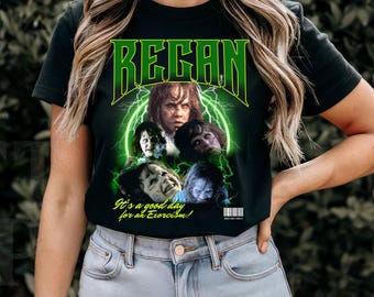 Regan Horror Graphic T-Shirt – Retro Exorcism Inspired Tee | Vintage Horror Movie Shirt for Halloween & Streetwear