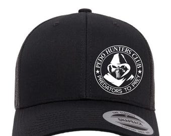 Pedo Hunters Club Hat – Predator Awareness Statement Cap | Accountability Graphic Snapback & Flexfit Unisex