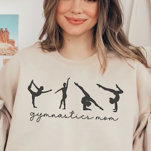 Gymnastics Mom Sweatshirt, Gymnast Parent Shirt, Sports Mom Mother&#39;s Day Gift Idea, Mom Competition Tee, Gymnastics Fan, Meet Day Sweater