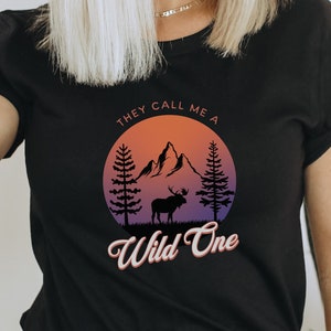 Wild One TShirt, Adventure Tee, Outdoors Shirt, Camping Tshirt, Hiking Shirt, Love the Outdoors, Hiking Trip, Hiking Gifts for Women, Nature