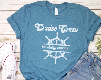 Birthday Cruise Crew Tshirt, Matching Group Cruise Shirts, Birthday Trip Tee, Party Gifts, Cruise Ship Squad, Family Bday Vacation T-Shirt