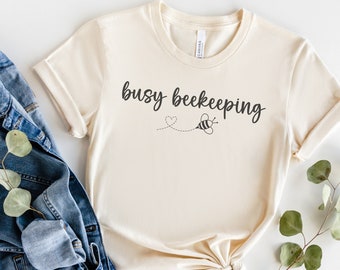 Unisex Beekeeper T-Shirt, Beekeeping Gift Idea, Bumblebee Lover Tee, Honey Farmer Shirt, Earth Day Merch, Garden Bee Tender, Mothers Day Tee