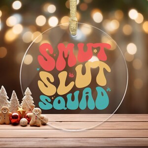 Spicy Book Lover Ornament Bookclub Gifts Book Bestie Bookish Holiday Gift Ideas Spicy Book Club Friends Smut Lover Dark Romance Reader Merch