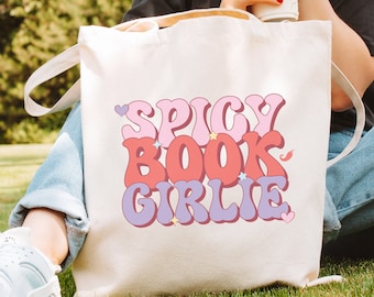 Spicy Book Club Bags, Library Bag, Smut Reader Gift, Spicy Bookclub Gift, Bookish Bag, Bookish Gift Idea, Book Bestie, Smut Lover Merch