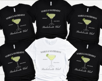 Personalized Margs and Matrimony Bachelorette Shirt, Custom Final Fiesta Group Tshirt, Cabo Bach, Mexico Margarita Party, Tequila Bridesmaid