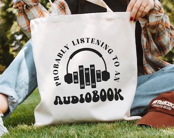 Hörbuch Liebhaber Buch Club Tasche Lese Tote Hörbuch Geschenk Bibliothek Totebag Buchclub Geschenke Hörbuch Leser Bücher Hören Literatur Geschenkidee