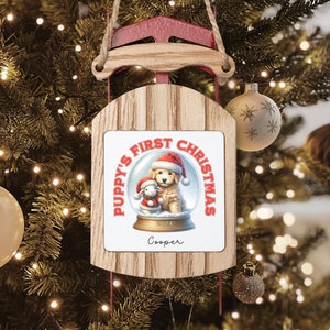 Personalized Goldendoodle Puppy's First Christmas Ornament, Custom Doodle Mom/Mama Gift, Labradoodle Dog Breed Ornament, Xmas Puppy Keepsake