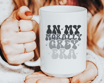 Morally Grey Bookish Mug Spicy Bookclub Gifts Book Bestie Gift Ideas Dark Romance Reader Merch Enemies to Lovers Romantasy Smut Lover Gift
