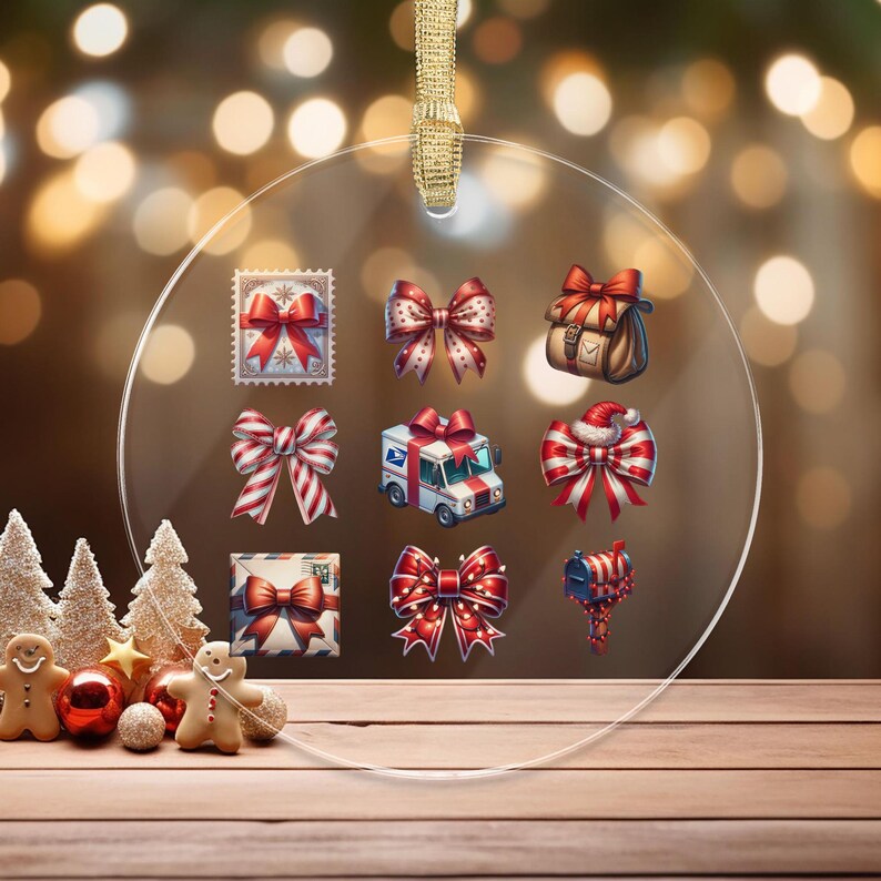 Mailman Christmas Ornament, Postal Worker Thank You Gift, Delivery