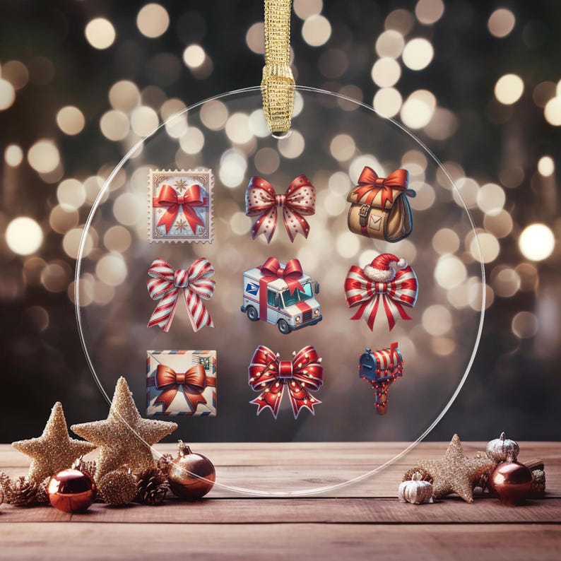 Mailman Christmas Ornament, Postal Worker Thank You Gift, Delivery