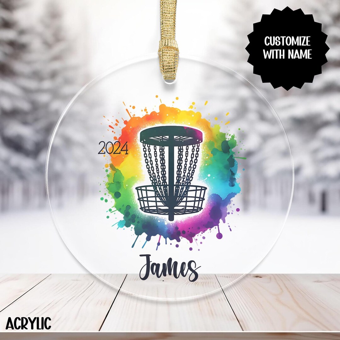 Personalized Disc Golf Ornament, Custom Disc Golf Gift, Frisbee Golf ...
