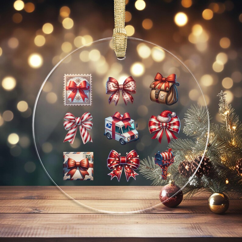 Mailman Christmas Ornament, Postal Worker Thank You Gift, Delivery