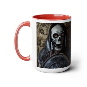 Skeleton Two-Tone Coffee Mugs, 15oz