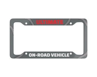 Marco de matrícula divertido para vehículos de carretera definitivo, marco de matrícula de aluminio, regalo para entusiastas de los automóviles, coches cerrados, metal