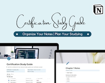 Study Planner Certification Study Guide Notion Template