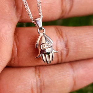 Super Mario Sunshine Jewelry - Squid 3D style - Sterling Silver 925 Necklace