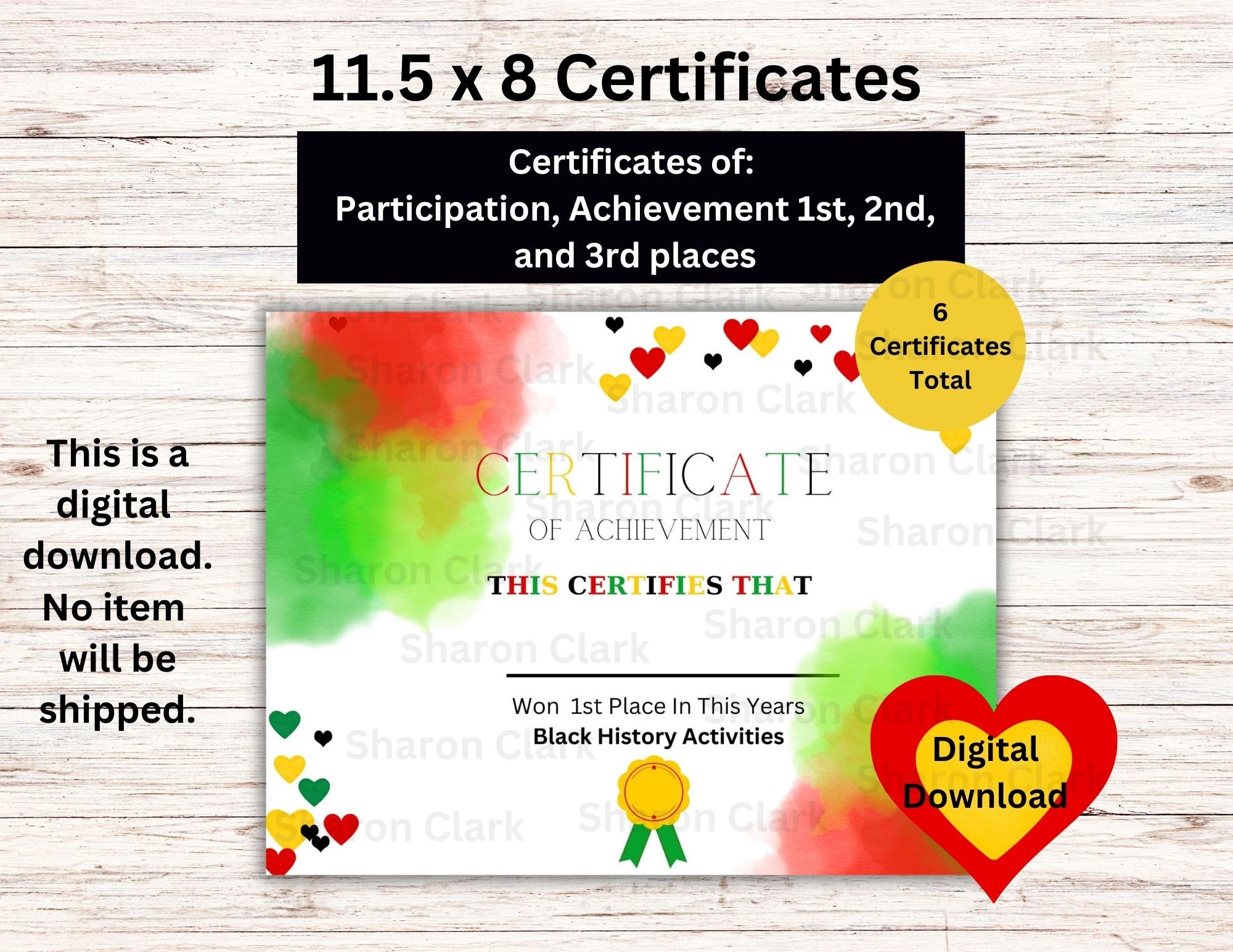 Black History Certificates of Participation/appreciation - Etsy