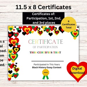Black History Certificate
