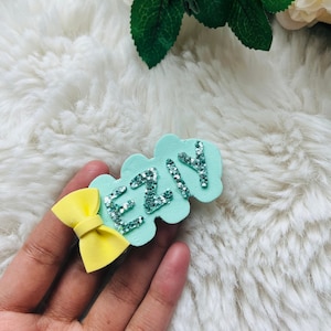 Personalized Name Hair Clip, Personalized Hair Bow,Alligator Clip,Customized Barrette,Hair Accessory,Claw Clip,Hair Clip,foam,Bows,clips