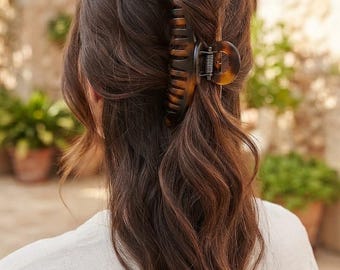 Matte Hair Claw Clip, Large Non-Slip Tortoise Shell Hair Jaw Clip, Gradient Hair Accessories for Thick Hair, Aesthetic Aesthetic Hair Style
