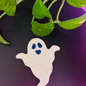 Ghost Hair Clip - Fall Hair Clips - Halloween Snap Clips - Ghost Barrette - Glitter Snap Clip - Girls Hair Clips - Baby Hair Clips,ghost bow