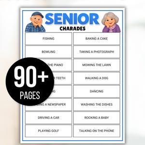 Senior Games Bundle, Activities for Seniors, Assisted Living Games, Nursing Home Activities, Senior Center Games, Senior Trivia, Senior