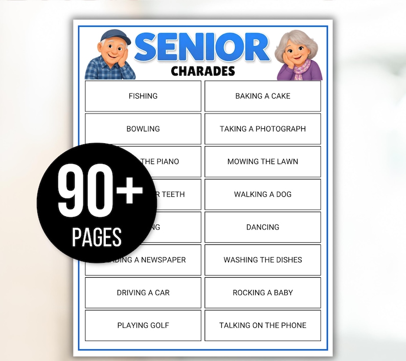 Senior Games Bundle, Activities for Seniors, Assisted Living Games, Nursing Home Activities, Senior Center Games, Senior Trivia, Senior