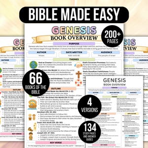 Bible Study Guide, Bible Made Simple, Bible Made Easy, Bible Book Summary, Bible Summary Guide, Bible Chapter Summary, Scripture Bundle