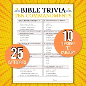 Bible Trivia Games Bundle, Bible Games, Bible Trivia Night Games, Bible Trivia Games Set, Bible Game Night, Bible Quizzes, Bible Trivia Pack